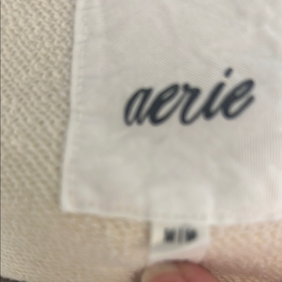 Aerie Cream Lace-Up Sweatshirt - Picture 5 of 5